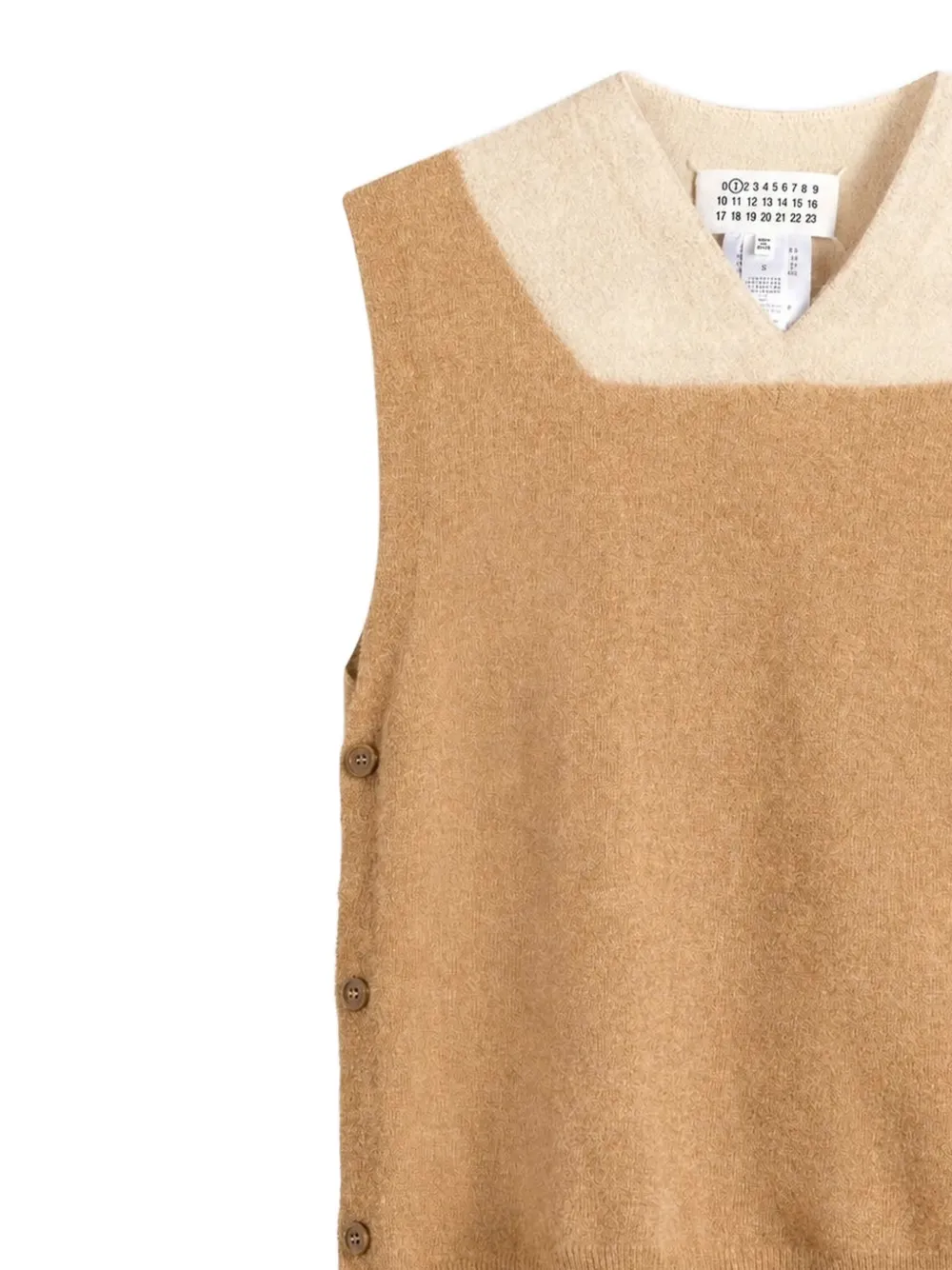 Maison Margiela Fuse gebreide top Beige