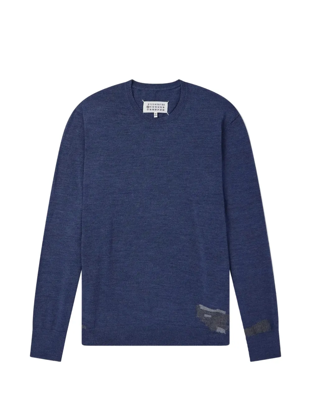 Maison Margiela patch-detail crew-neck sweater - Blue