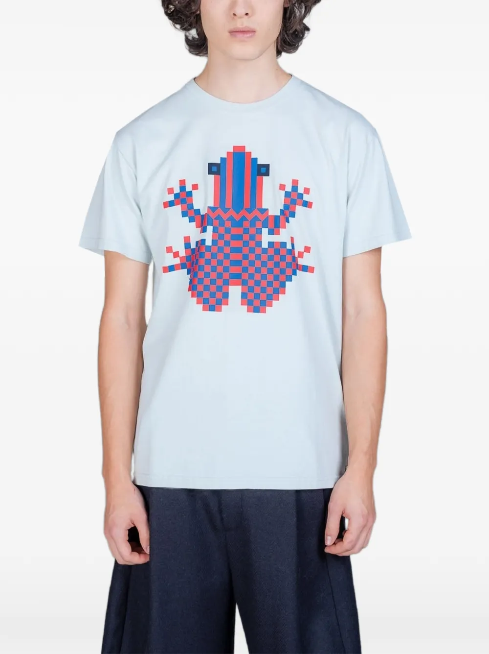Henrik Vibskov Cross Stitch T-shirt Blauw