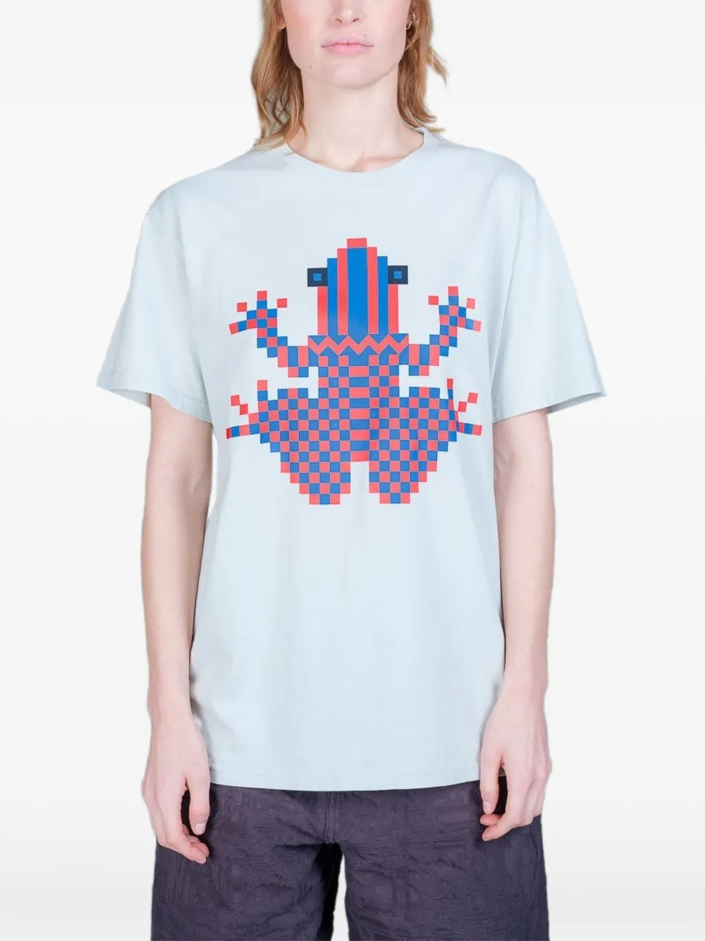 Henrik Vibskov Cross Stitch T-shirt Blauw