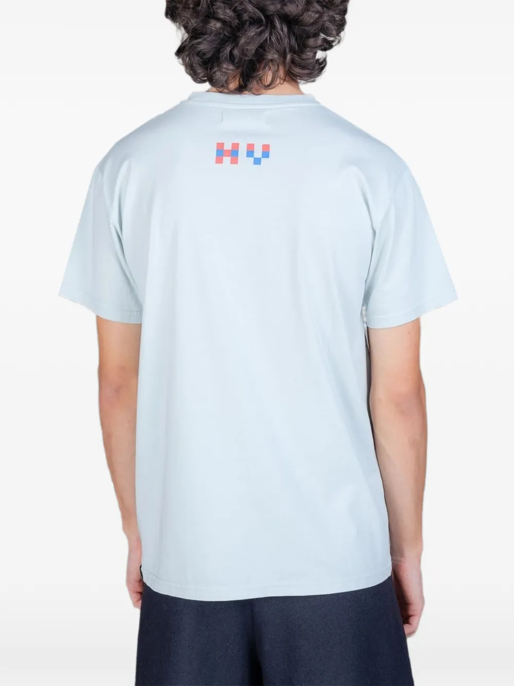 Henrik Vibskov Cross Stitch T-shirt Blauw