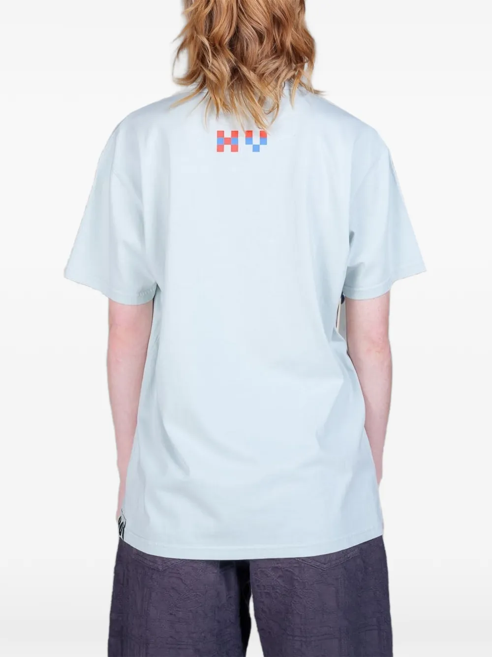 Henrik Vibskov Cross Stitch T-shirt Blauw