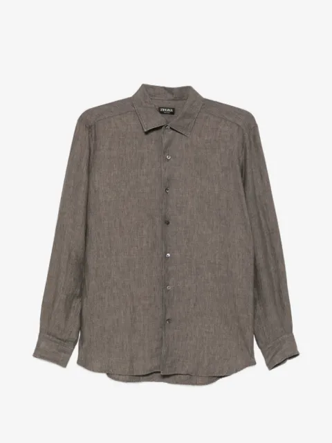 Zegna linen long-sleeve shirt