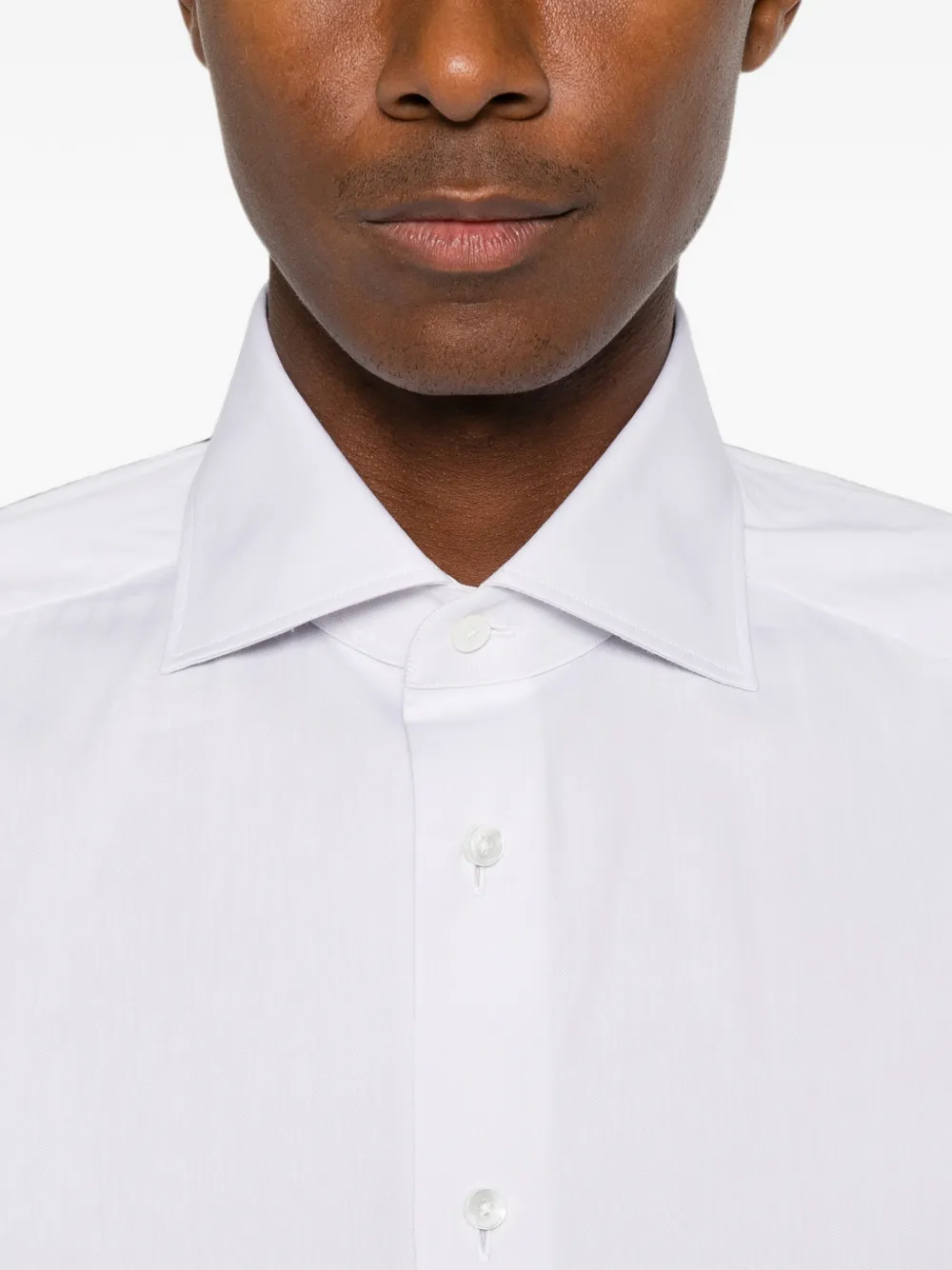 Zegna Overhemd met brede kraag Wit