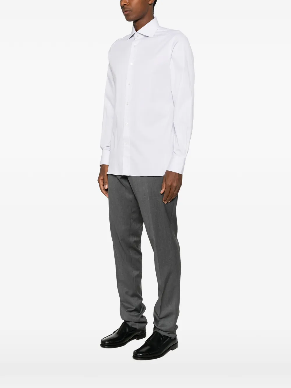 Zegna Overhemd met brede kraag Wit