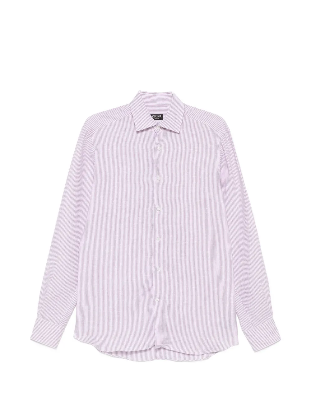 Zegna striped long-sleeve shirt - Rosa