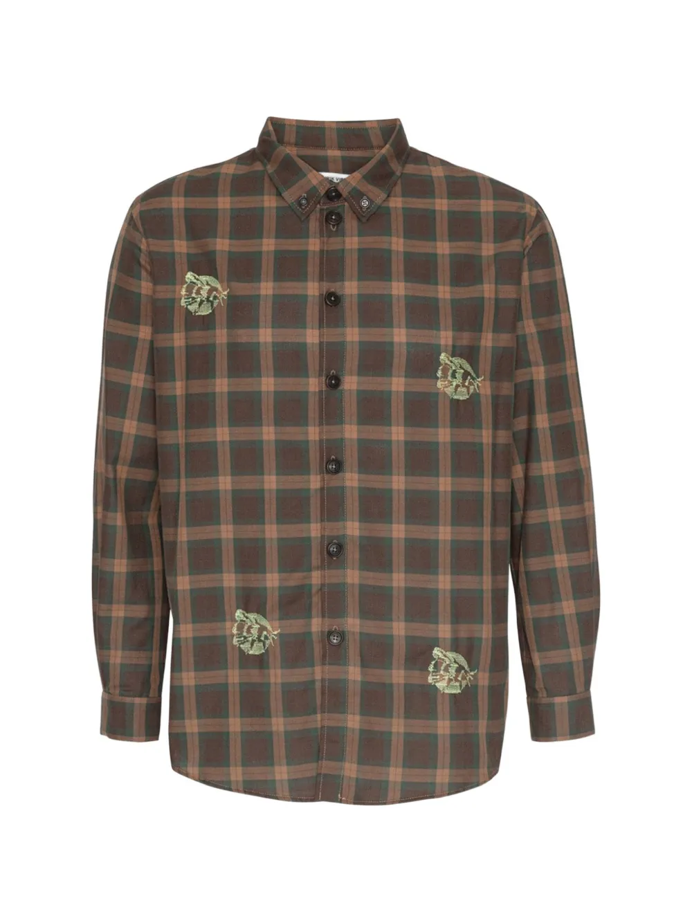 Henrik Vibskov Block check-pattern shirt - Brown