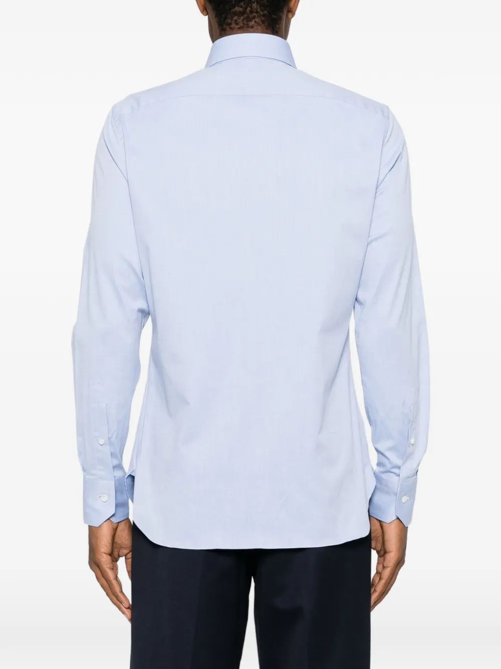 Zegna Overhemd met gespreide kraag Blauw