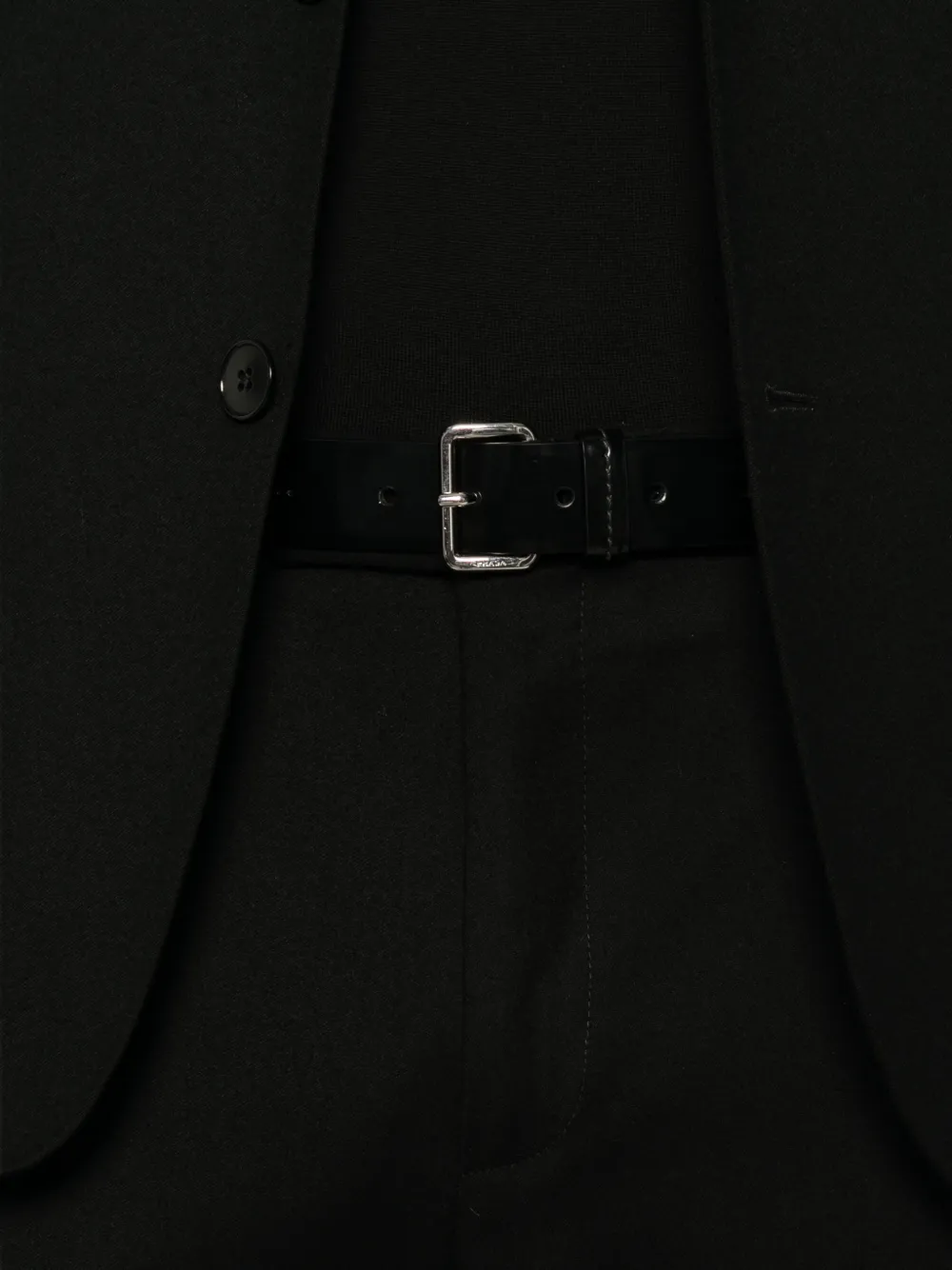 Zegna Straight broek met riemlussen Zwart