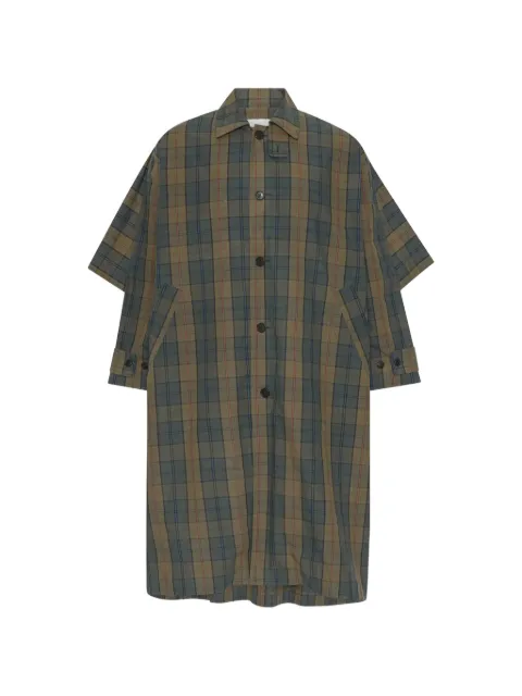 Henrik Vibskov Uncut tartan-check coat