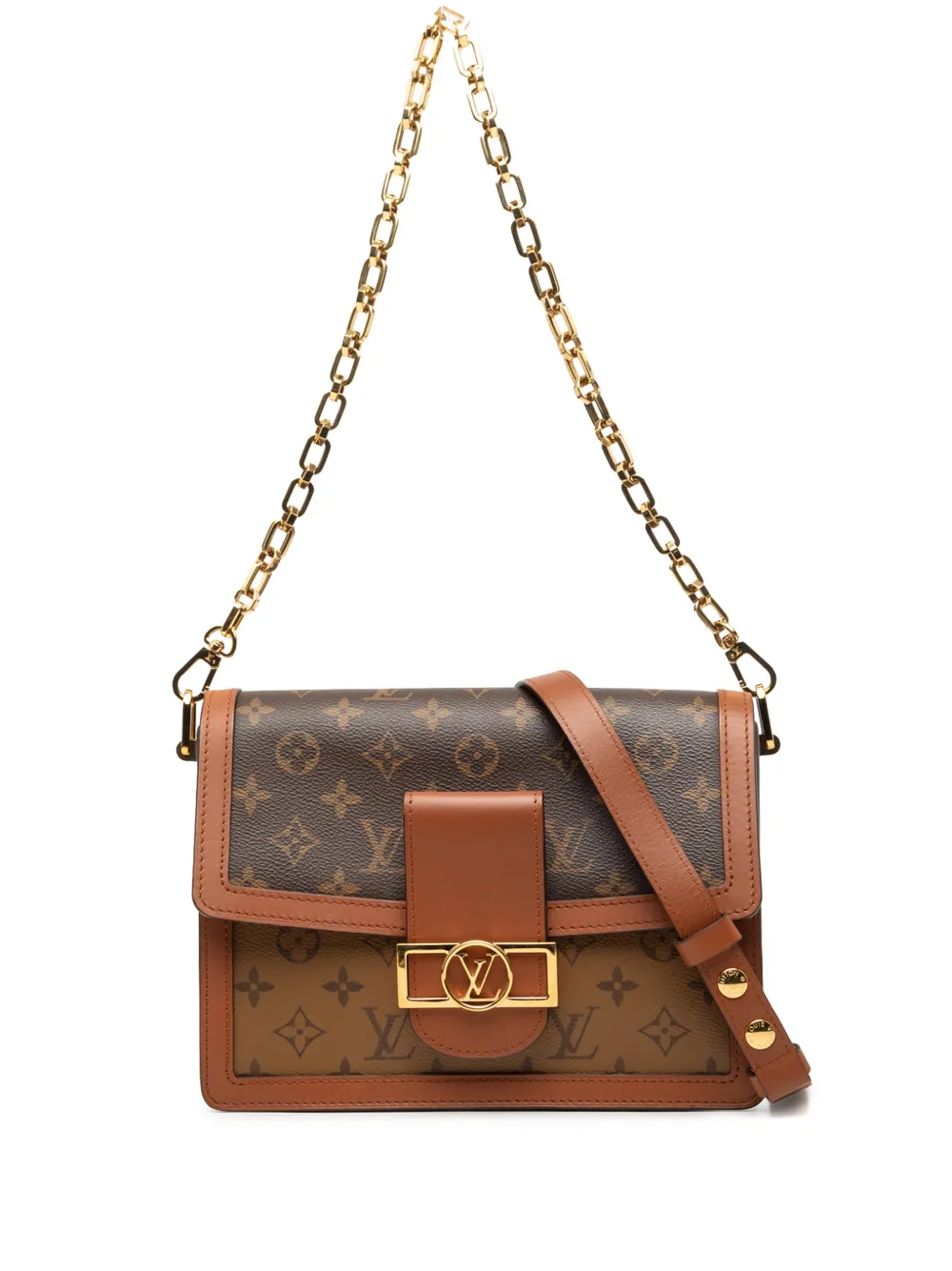 Louis Vuitton Pre-Owned 2020 Monogram Reverse Dauphine MM satchel - Brown