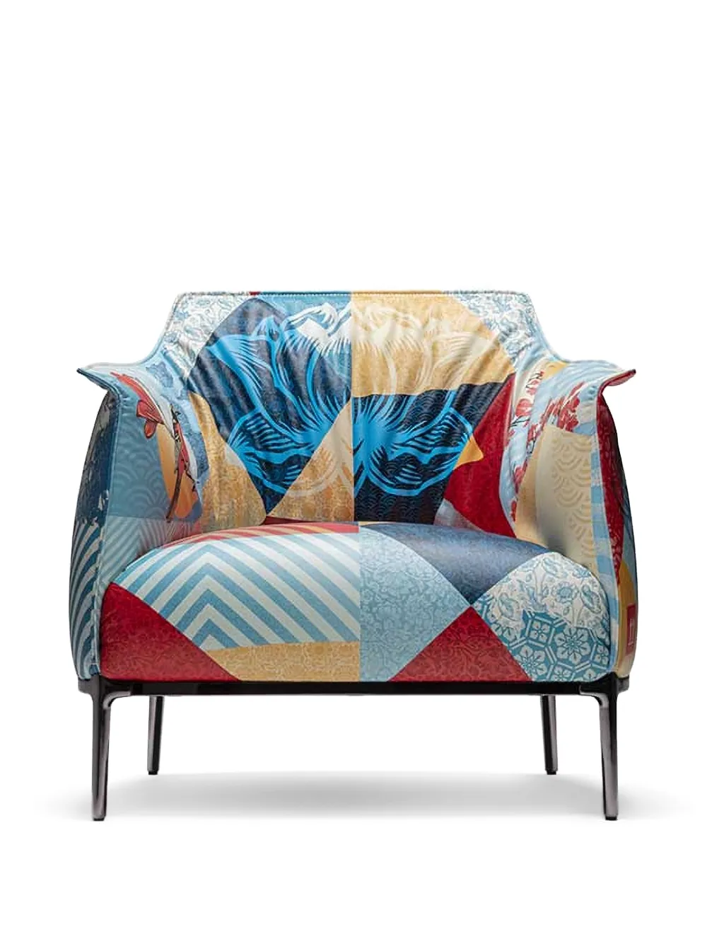 Poltrona Frau fauteuil Archibald Delicate Balance - Bleu