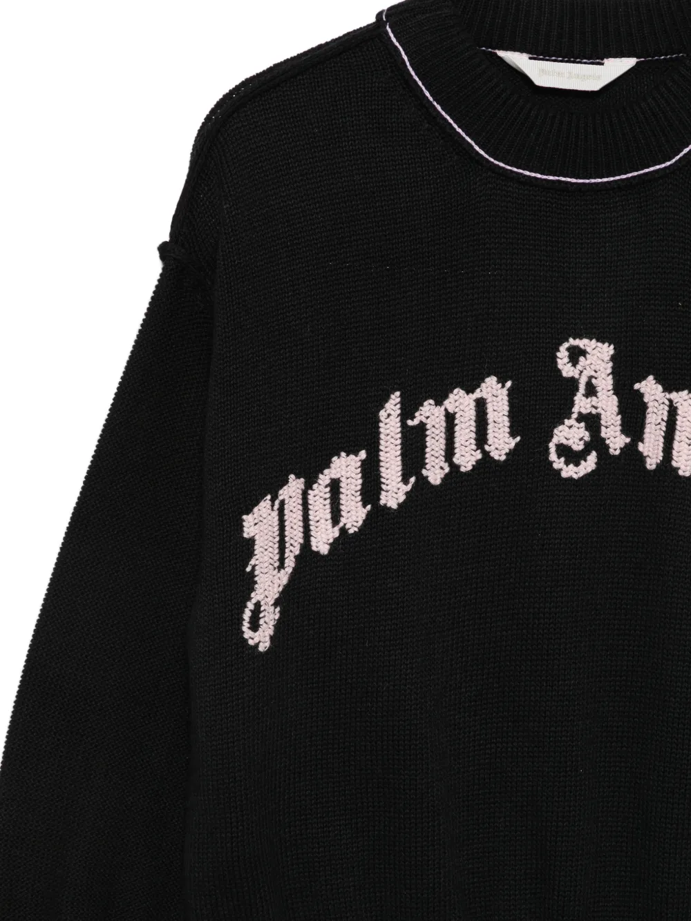 Palm Angels Kids Trui met intarsia logo Zwart