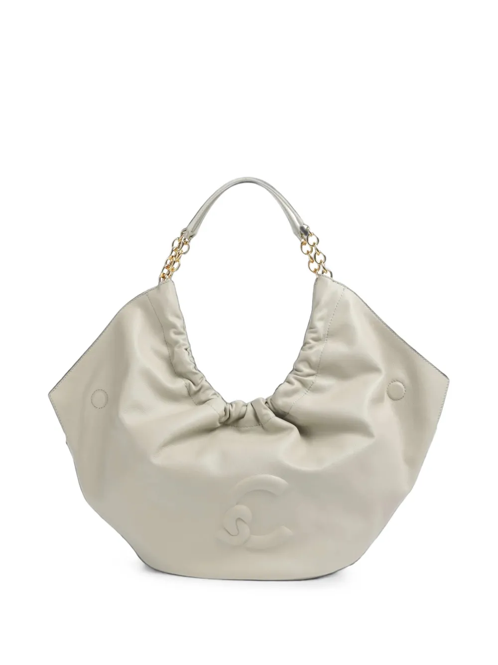 Coccinelle ruched leather tote bag · OS