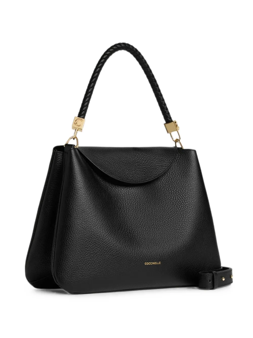 Coccinelle medium Tiggy braided-handle tote bag - Nero