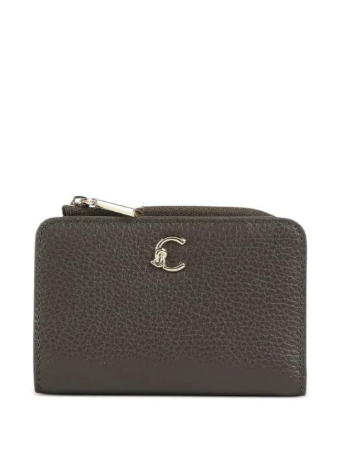 Coccinelle logo-plaque pebbled-leather wallet