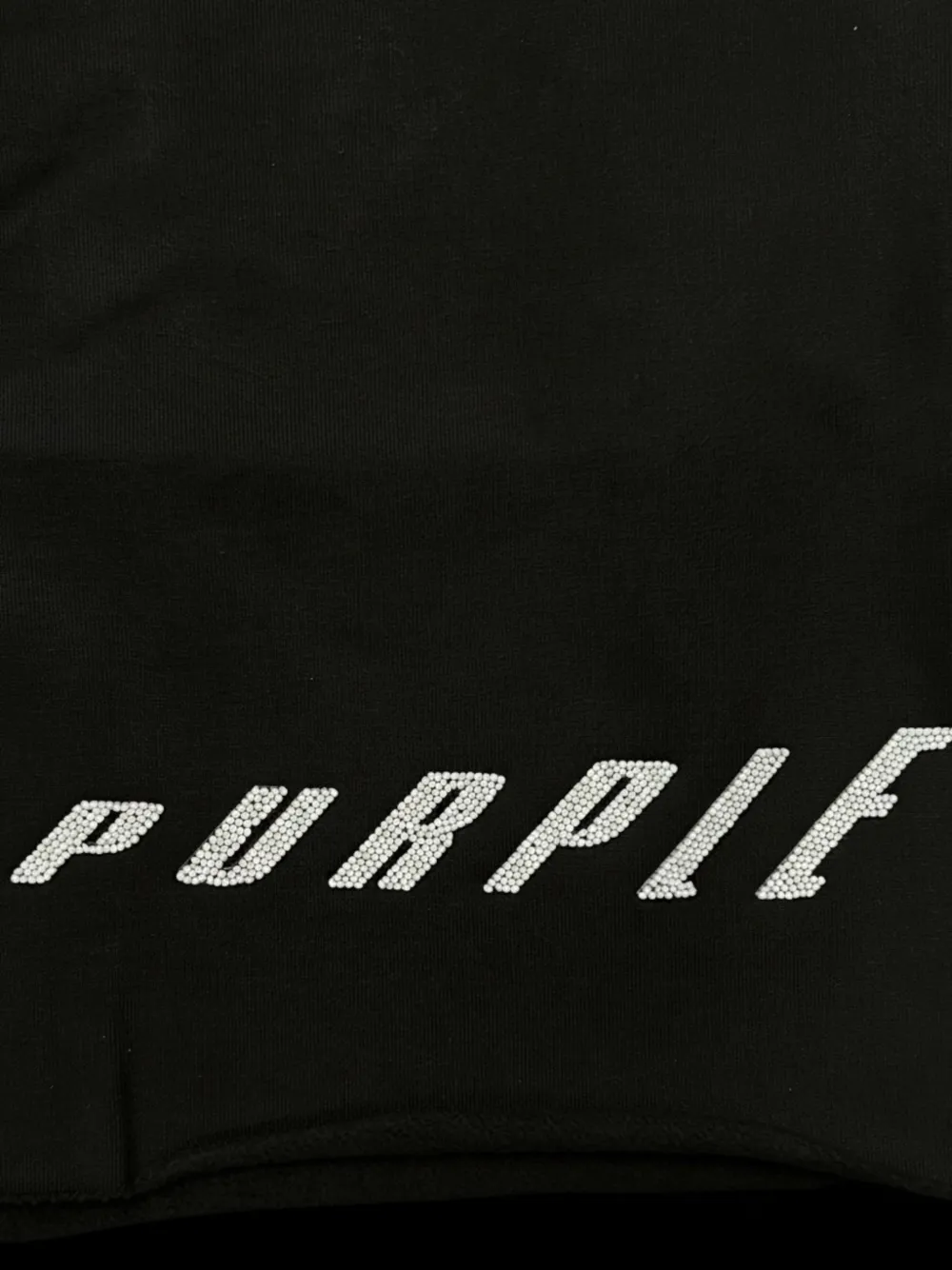 Purple Brand Shorts verfraaid met logo en trekkoord Zwart