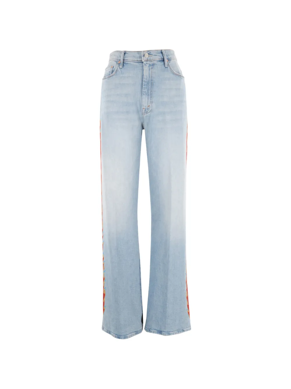 MOTHER The Saloon Sneak flame-print jeans - Blau