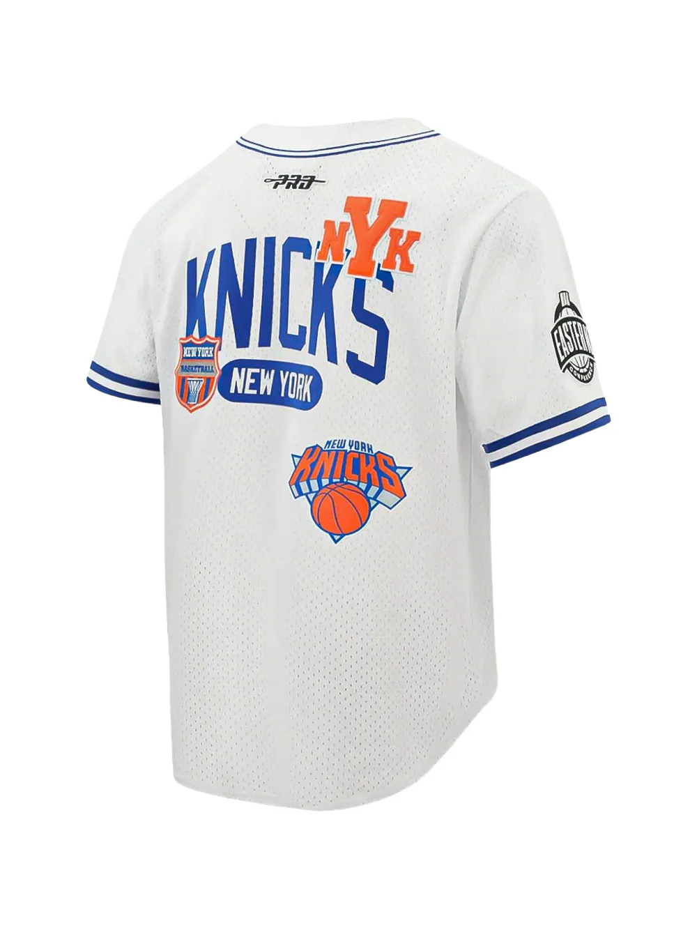 STADIUM GOODS New York Knicks Letterman mesh overhemd Wit