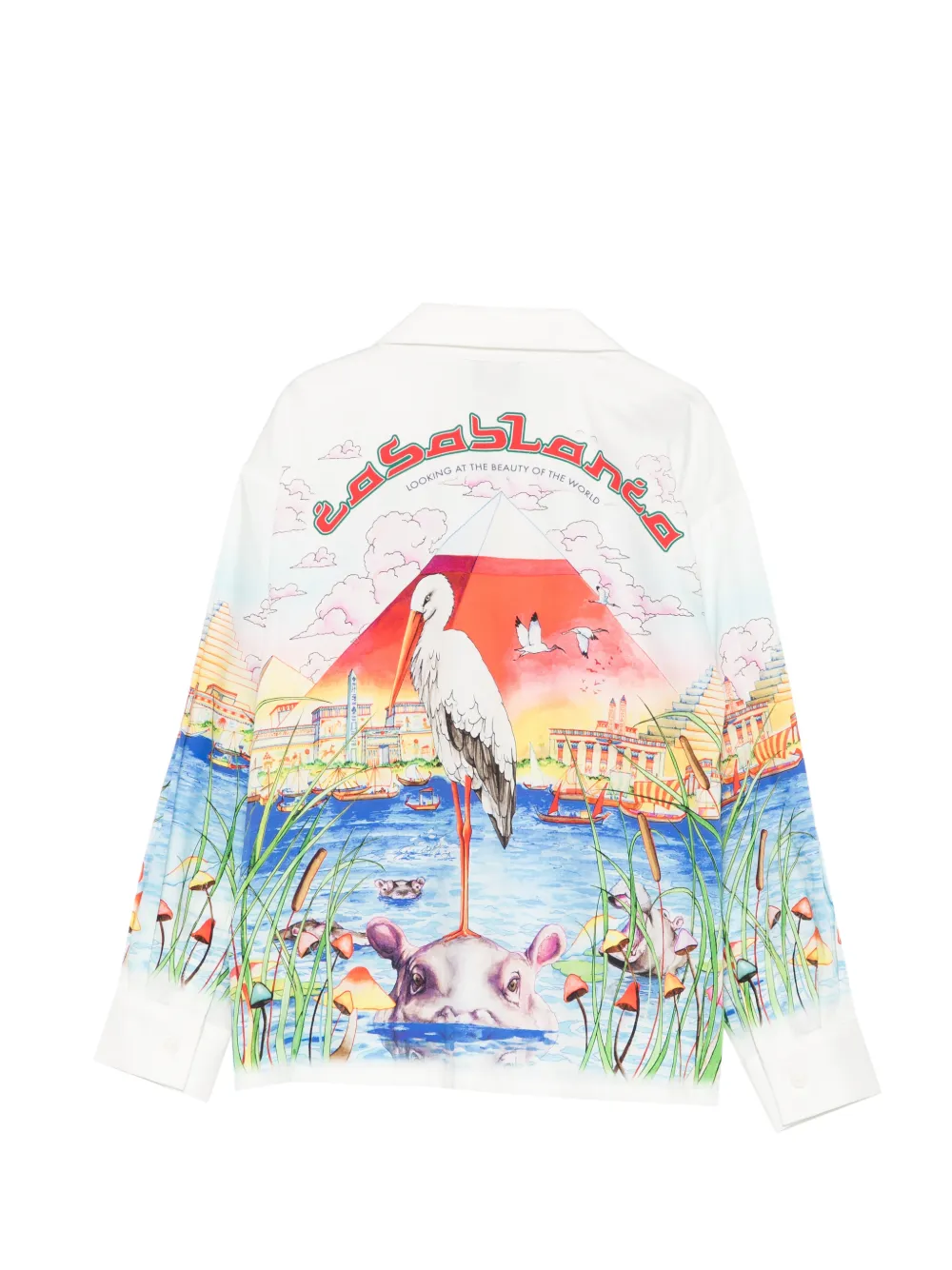 CASABLANCA KIDS Shirt met grafische print Wit