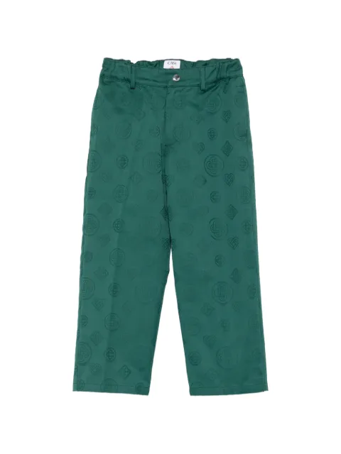 CASABLANCA KIDS children's Icon monogram chino trousers