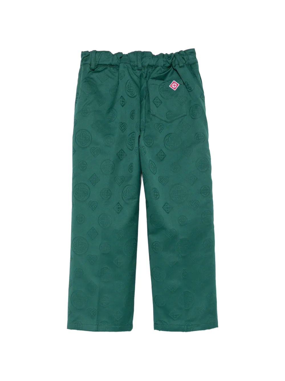 CASABLANCA KIDS Broek met logo-jacquard Groen