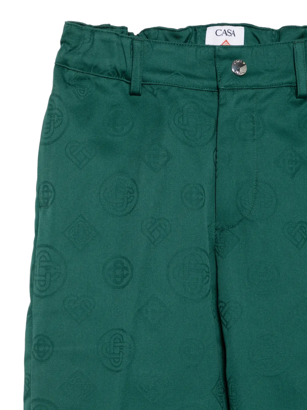 CASABLANCA KIDS Broek met logo-jacquard Groen