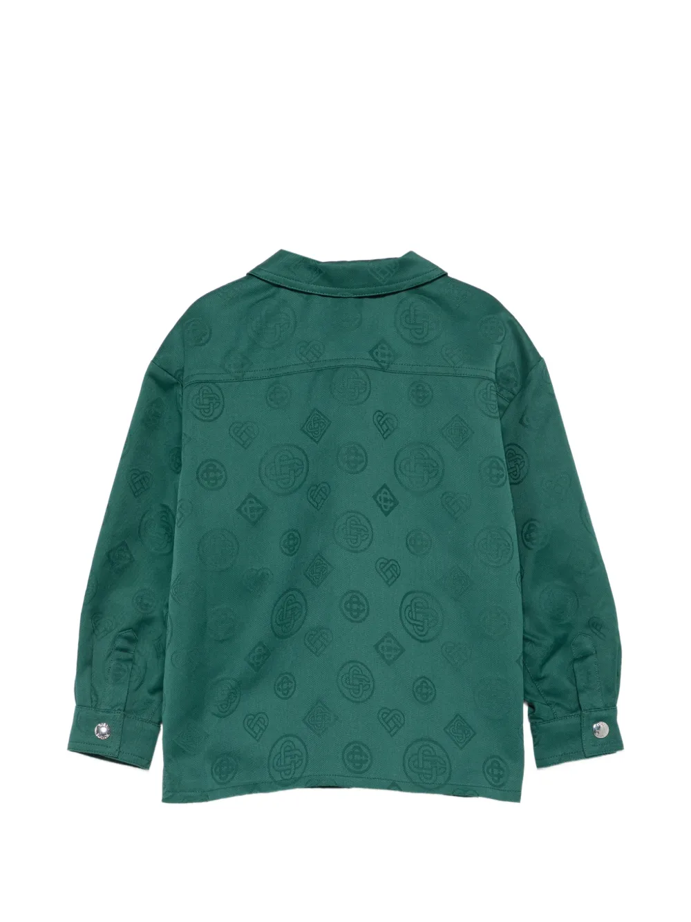 CASABLANCA KIDS Shirtjack met monogram jacquard Groen