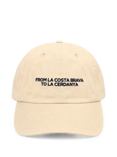 LES HÉRITIERS slogan-embroidered cotton cap