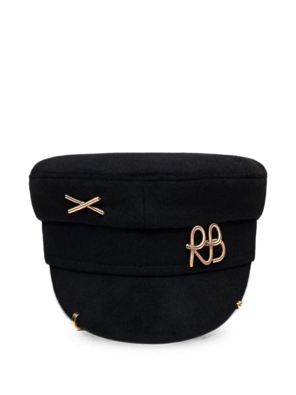 Ruslan Baginskiy Cappello baker boy con dettaglio piercing - Nero