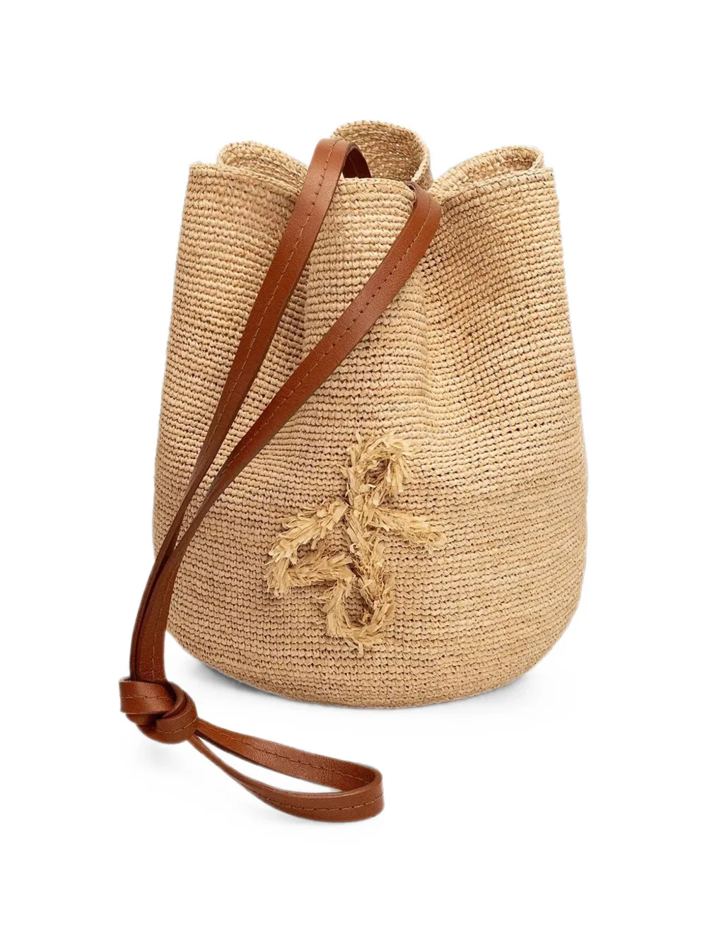 Ruslan Baginskiy The HatBag rieten schoudertas Beige