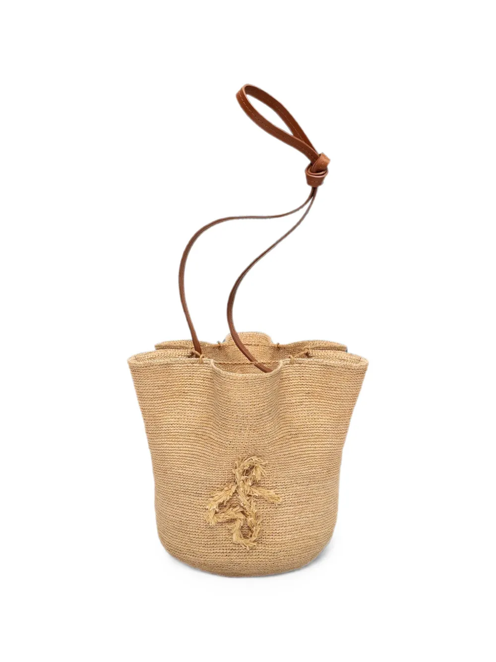 Ruslan Baginskiy The HatBag rieten schoudertas Beige