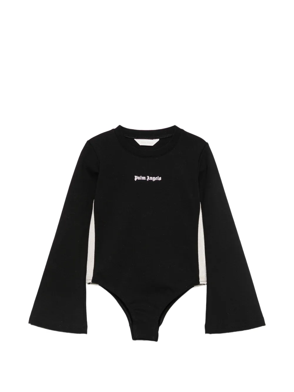 Palm Angels Kids logo-print flared-sleeve bodysuit - Nero