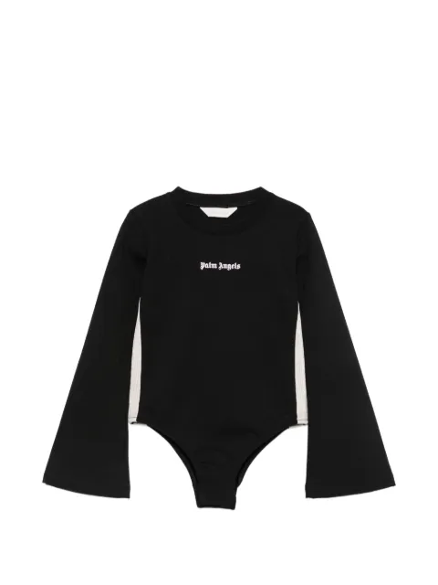 Palm Angels Kids logo-print flared-sleeve bodysuit