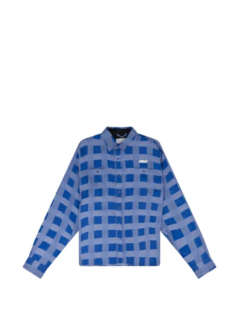4SDESIGNS plaid-pattern buttoned shirt
