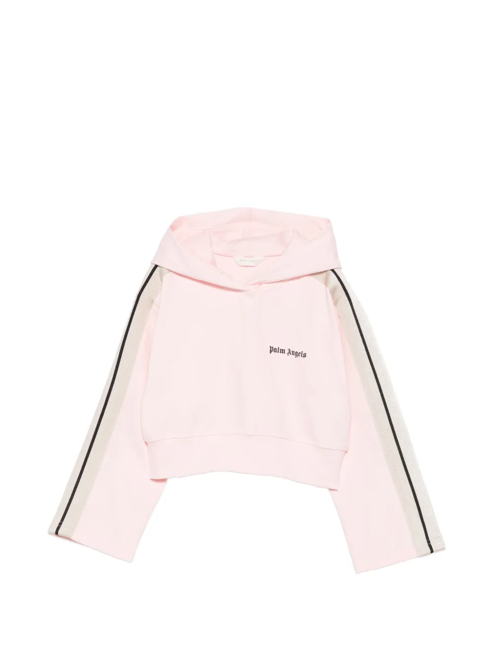 Palm Angels Kids logo-print side-stripe hoodie - Rosa