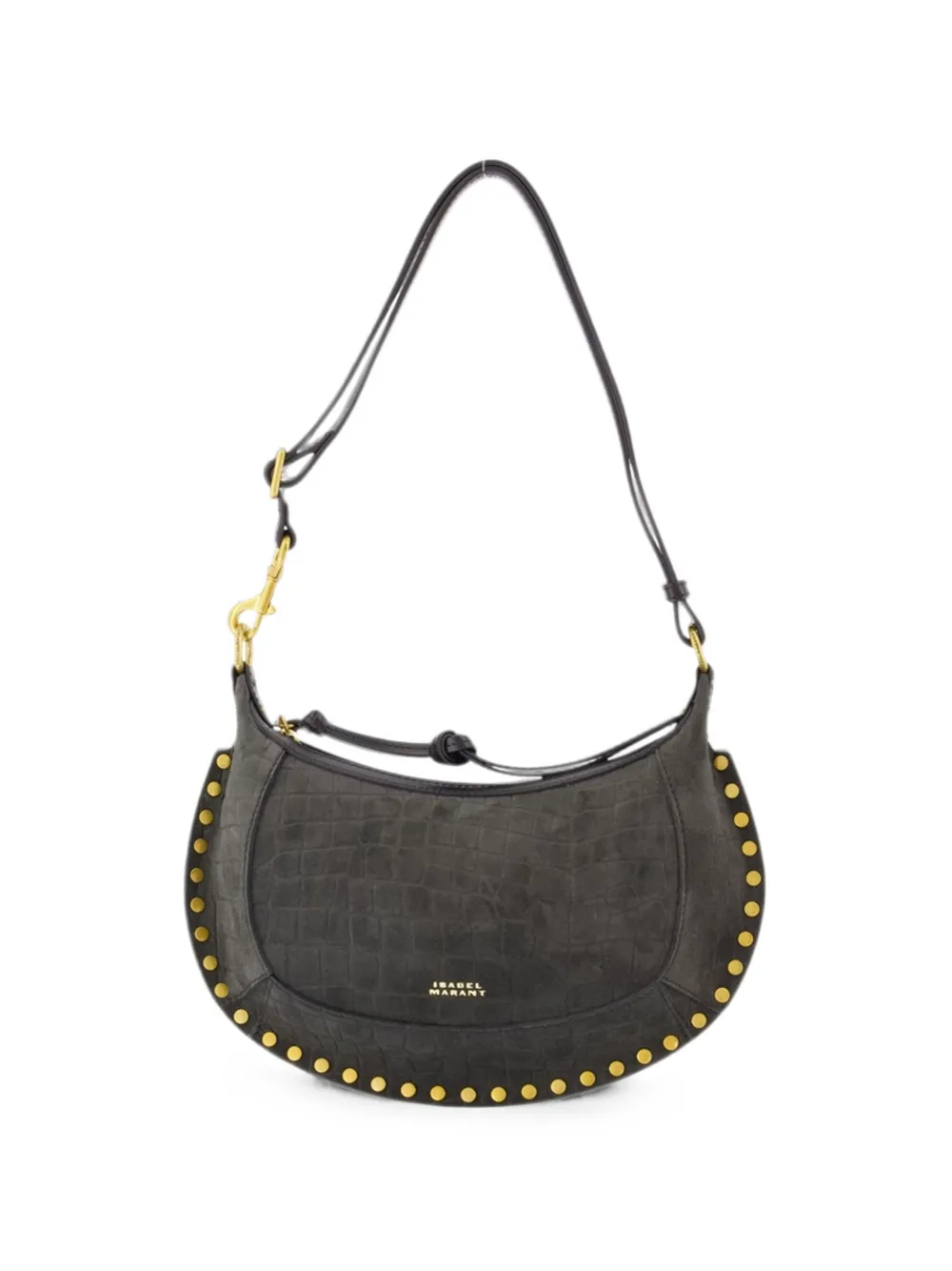 ISABEL MARANT Oskan Moon stud-embellished shoulder bag - Grau