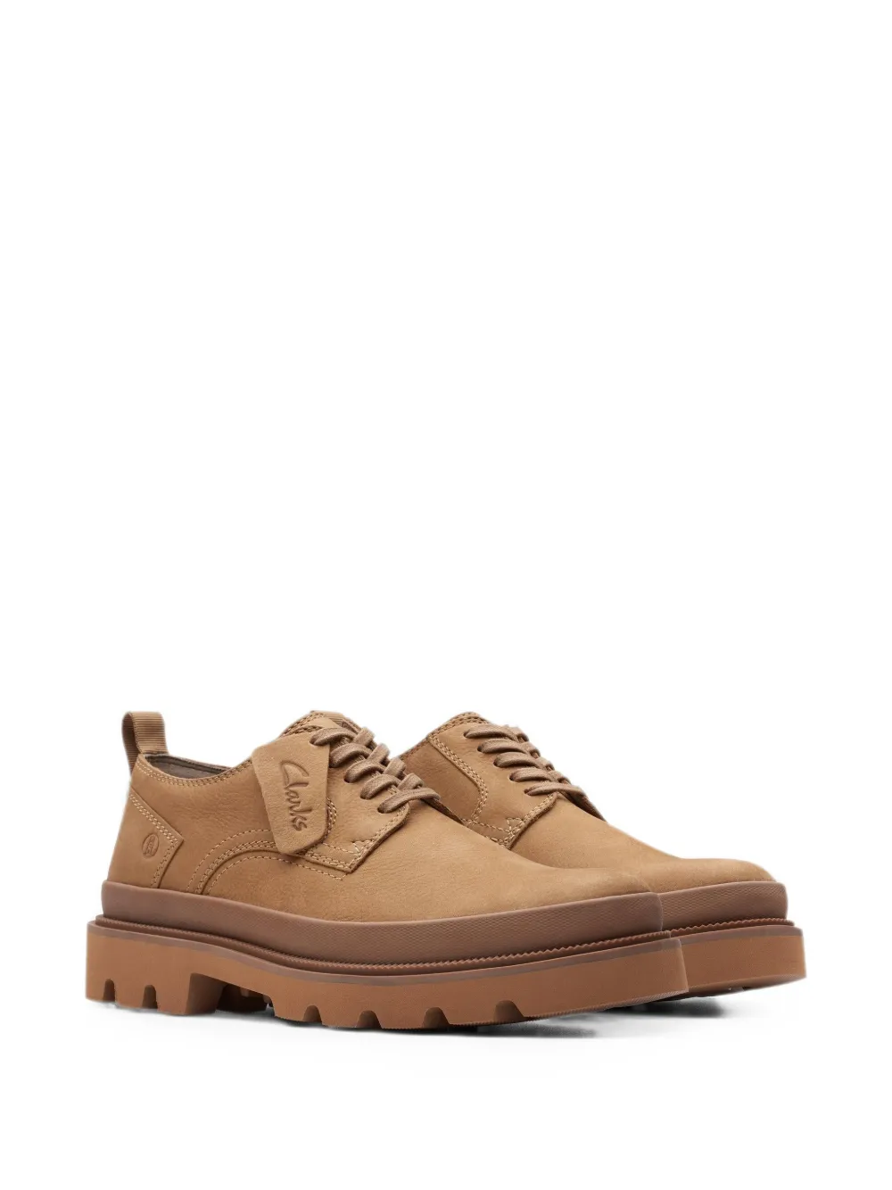 Clarks Originals Badell Lace nubuck lace-up Derby shoes Beige