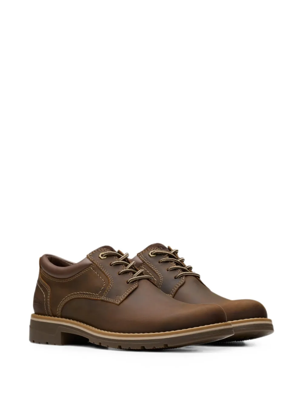 Clarks Originals Morris Low AP leren derby schoenen Bruin
