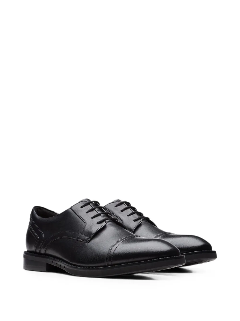 Clarks Originals Un Hugh Cap leren derby schoenen Zwart