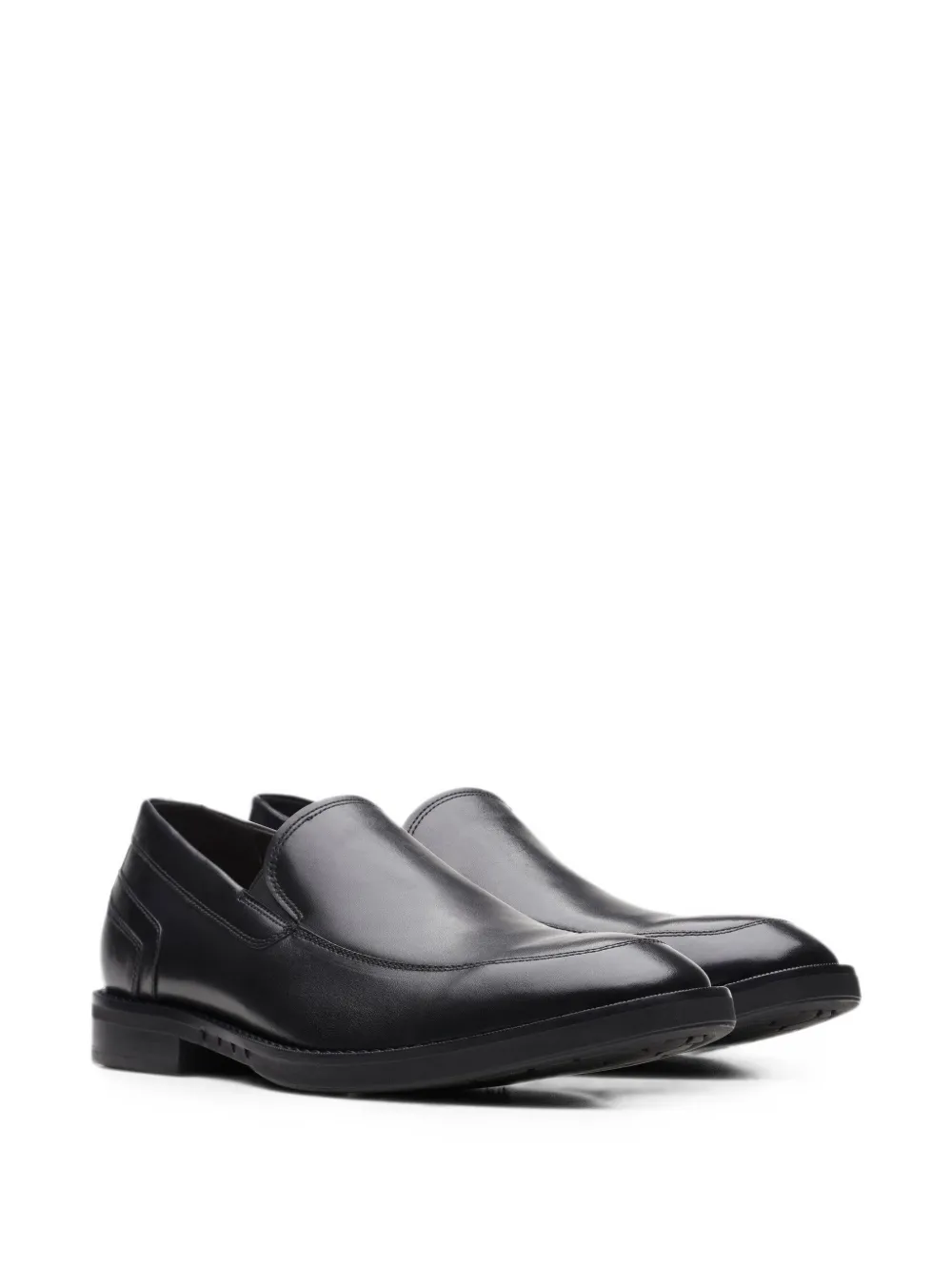 Clarks Originals Un Hugh Step leren loafers Zwart
