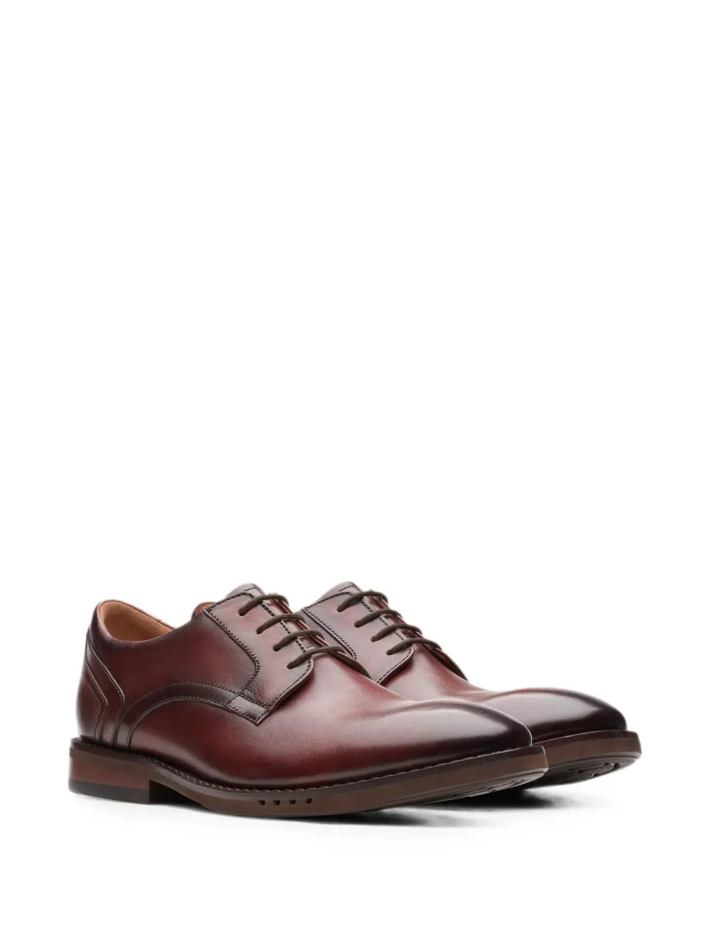 Clarks Originals Un Hugh Lace leren Derby schoenen Bruin