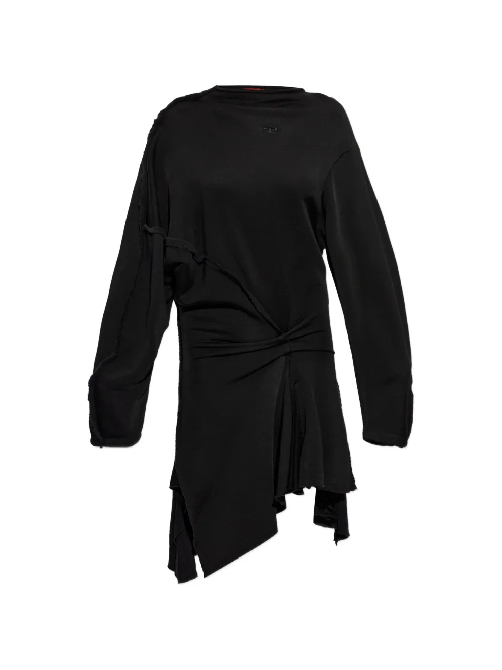 Diesel frayed-edge knotted dress - Nero