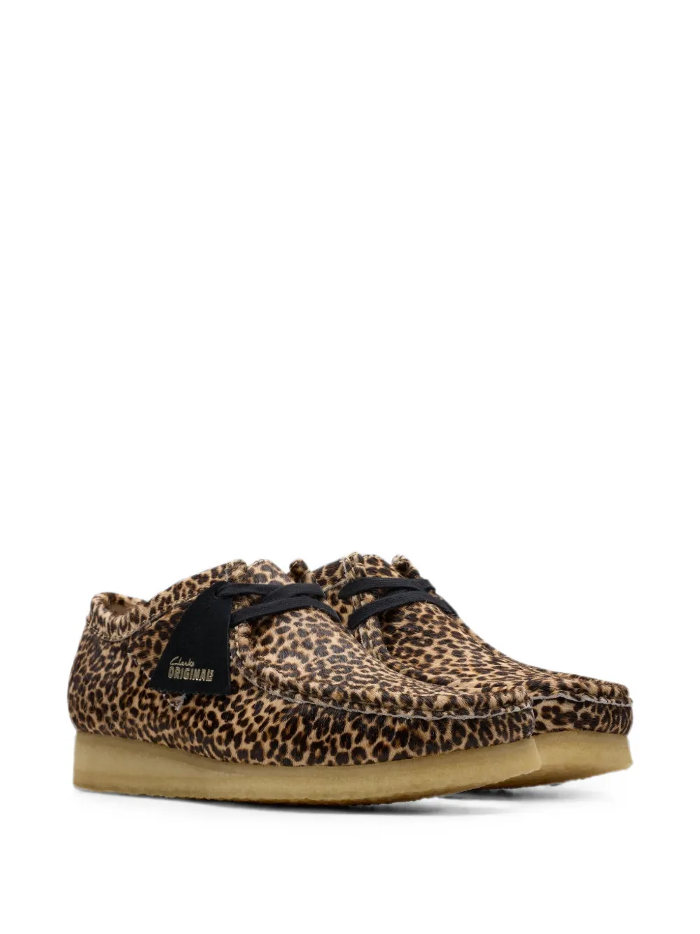 Clarks Originals Wallabee leopard-print boat shoes Bruin