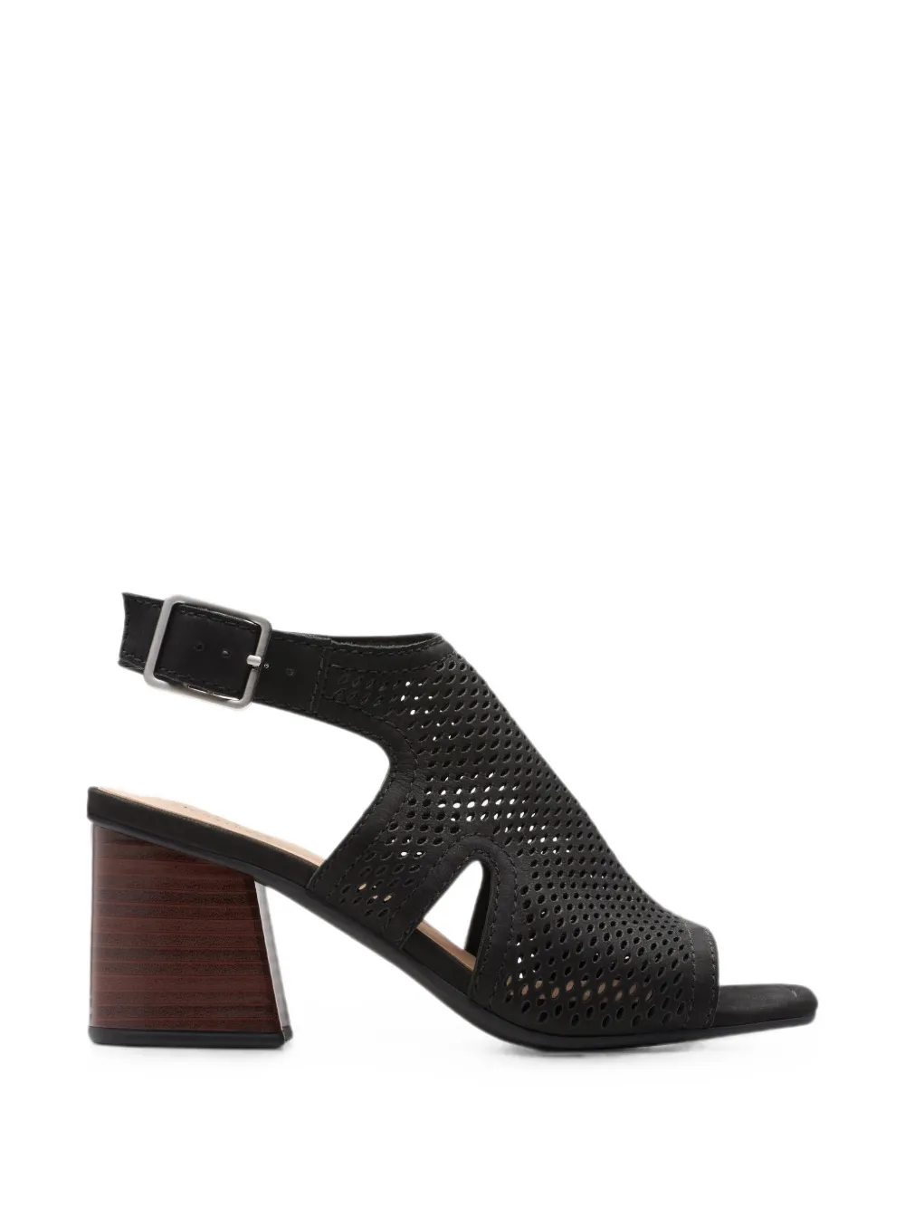 Clarks Originals Siara65 Flow sandalen met geperforeerde details en hak Zwart
