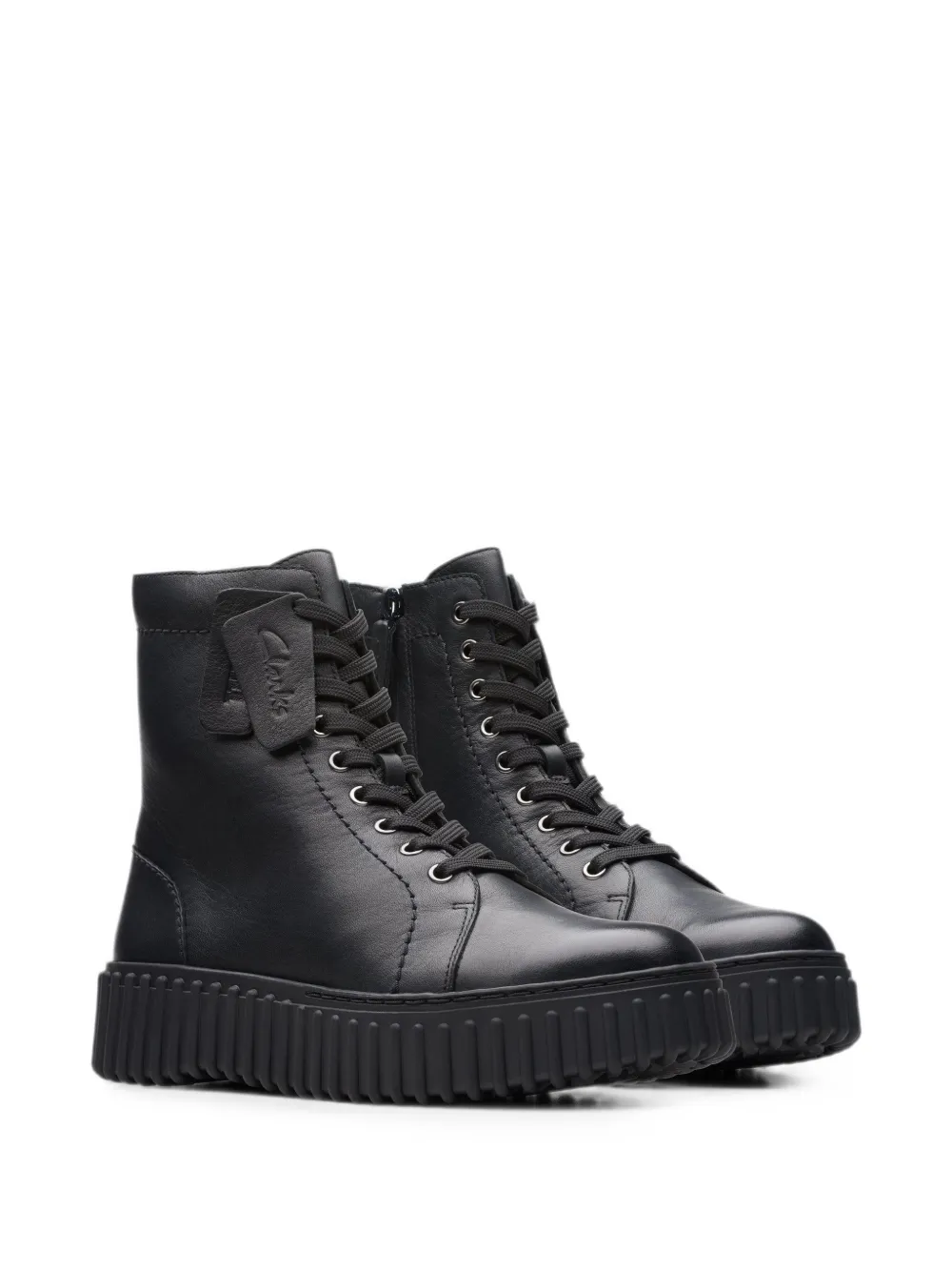 Clarks Originals Torhill Maple leren enkellaarzen Zwart