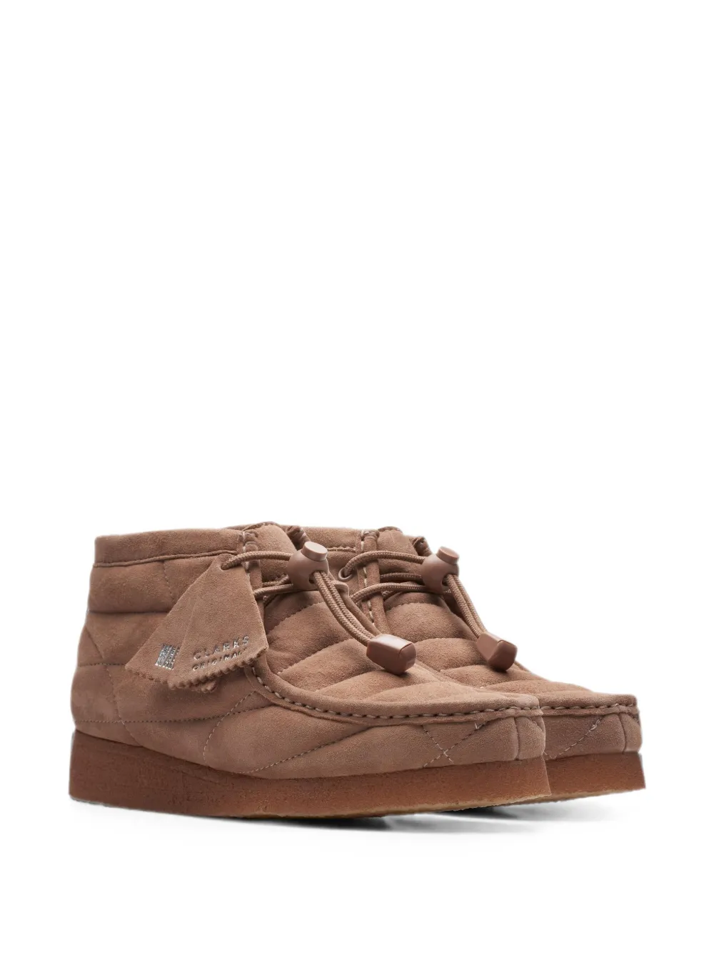Clarks Originals Wallabee quilted boots Beige