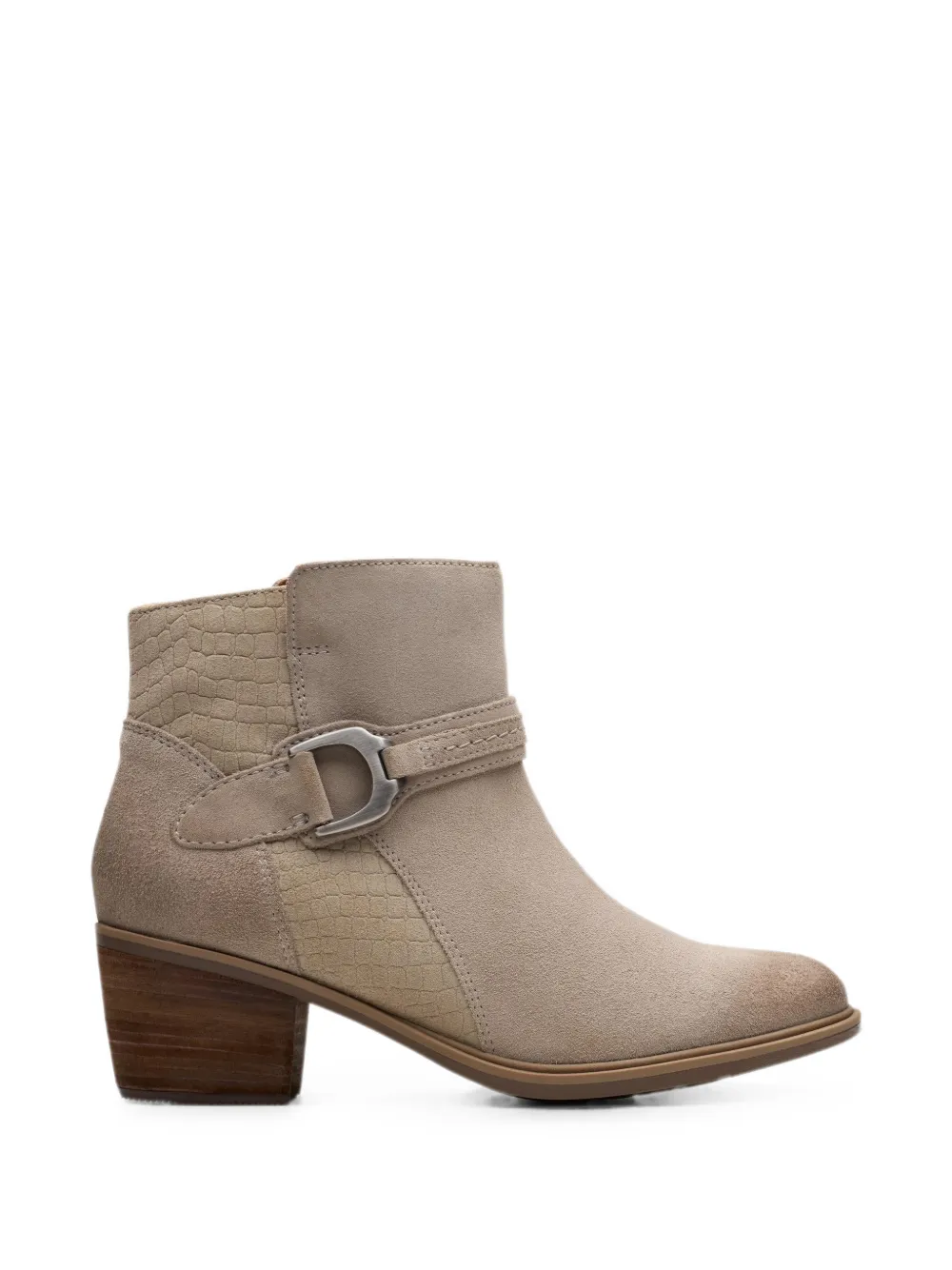 Clarks Originals Neva enkellaarzen met gesp Beige