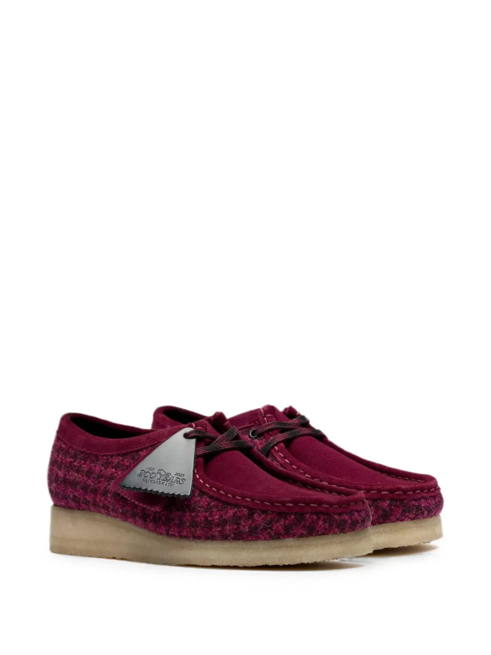 Clarks Originals Wallabee Harris tweed derby schoenen Paars