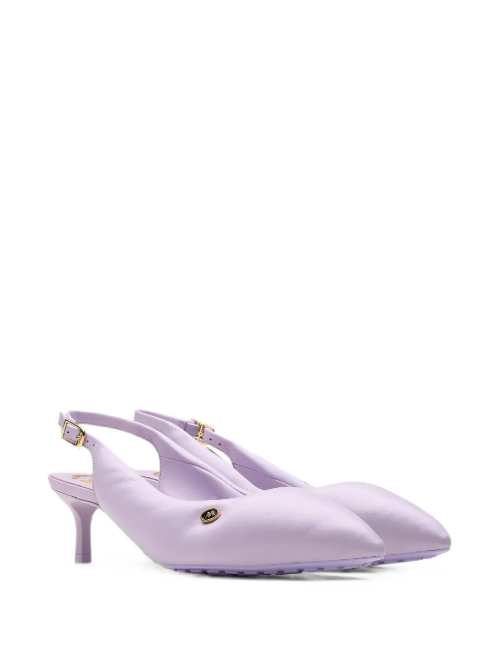 Clarks Originals x Martine Rose Cur Sling 1 leather slingback heeled pumps Paars